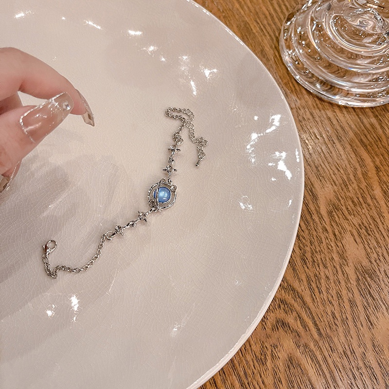 ⚡Vòng tay đính đá sapphire nhân tạo đơn giản cho nữ