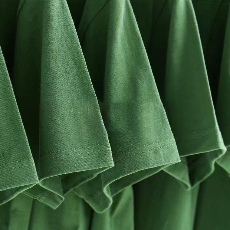 Áo phông áo thun unisex nam nữ màu xanh lá 100% cotton mềm mịn mùa hè siêu mát đủ size đủ màu đến 3XL