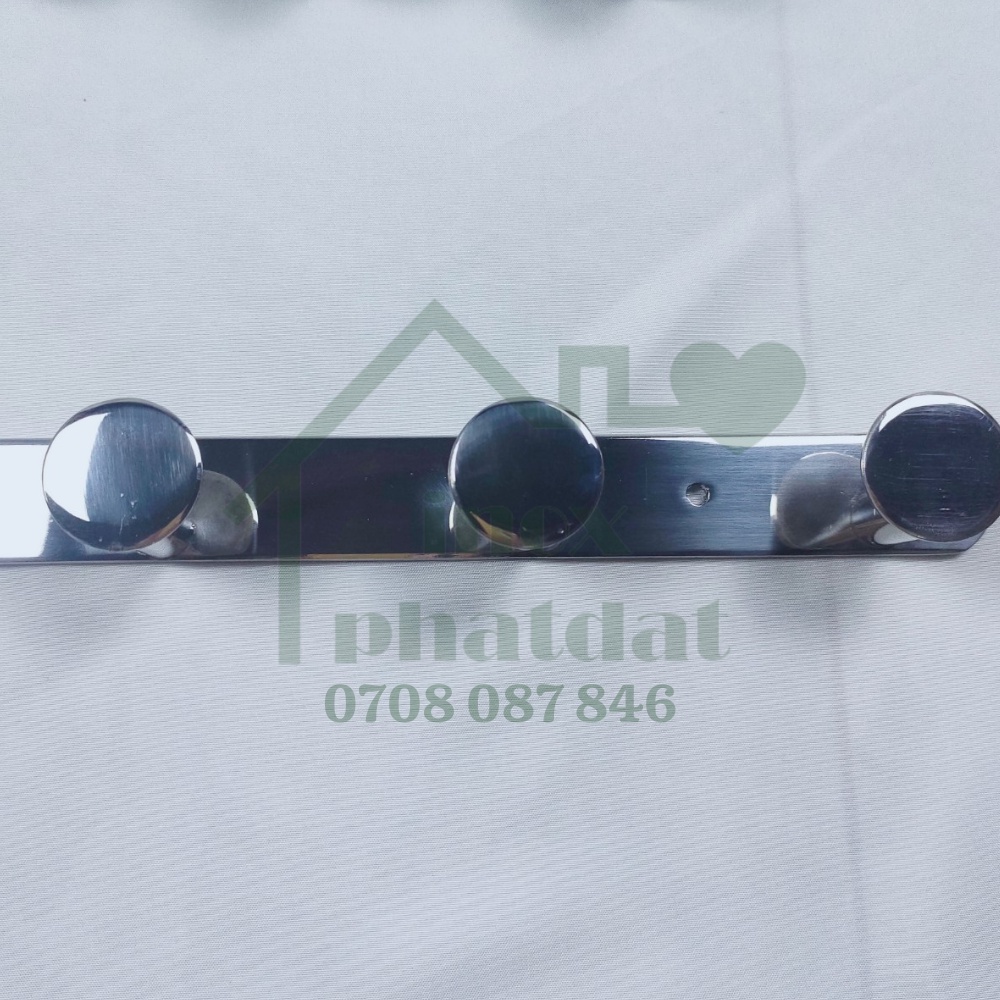 Móc treo đồ nhà tắm Inox 304 đặc PHÁT ĐẠT  không rỉ sét, Móc áo inox đồng tiền, giá treo inox