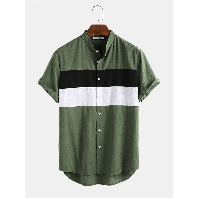 Sơ Mi Nhung Tăm, SM Đũi Cộc Tay Thời Trang Nam Form Slim