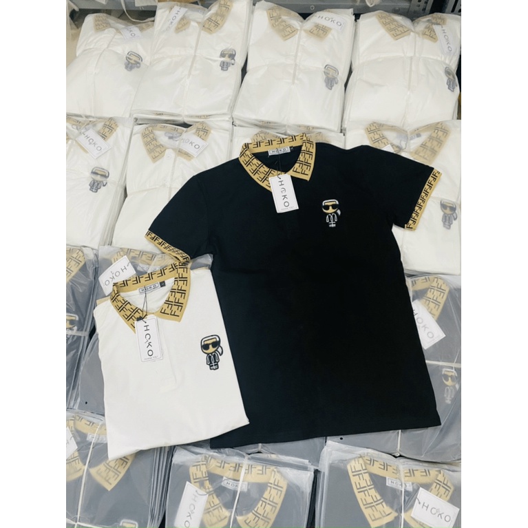 Áo Thun Nam Cổ Bẻ Cao Cấp Tay Ngắn 2 Màu Sang Trọng Phong Cách Hàn Quốc NEW UNISEX