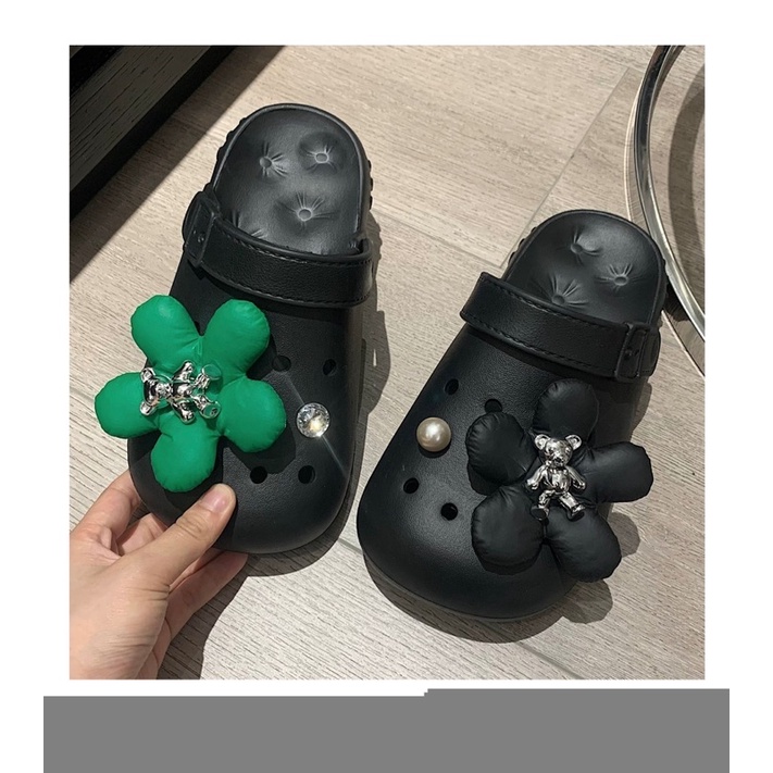 Bộ crocs hoa rời .gắn dép crocs