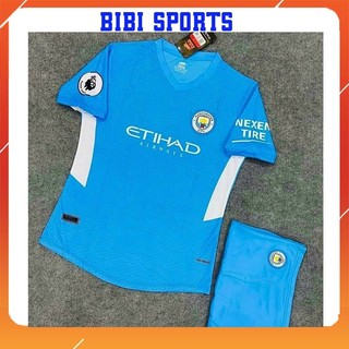 Áo đá banh in tên trẻ em nhiều mẫu mới nhất clb Mancity MC  bộ quần áo bóng đá BIBI SPORT đồ thể thao dễ thương