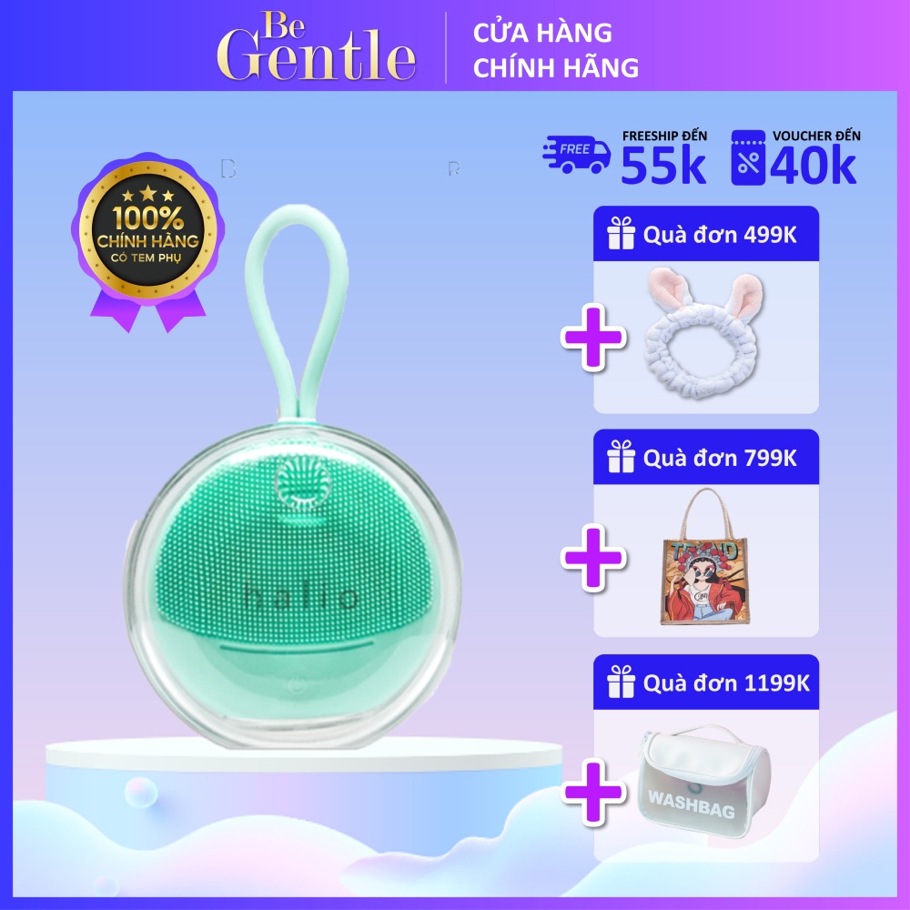 Máy rửa mặt Halio Sensitive Facial Cleansing & Massaging Device