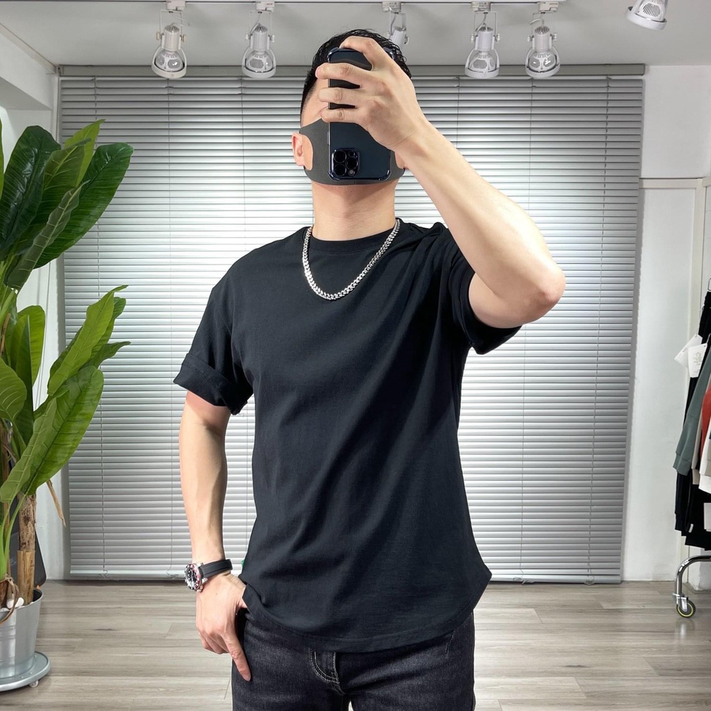 Ảnh thật + video - Áo Phông Trơn Basic ccoor tròn đuôi tôm cao cấp - Áo phông trơn