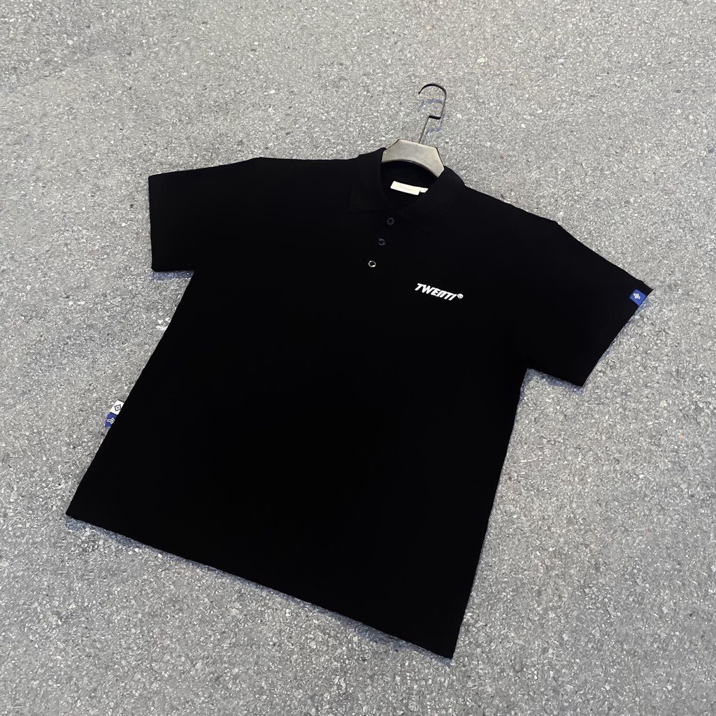 Áo Polo Twenti Stripe Black Nam Nữ Unisex Chất Cá Sấu