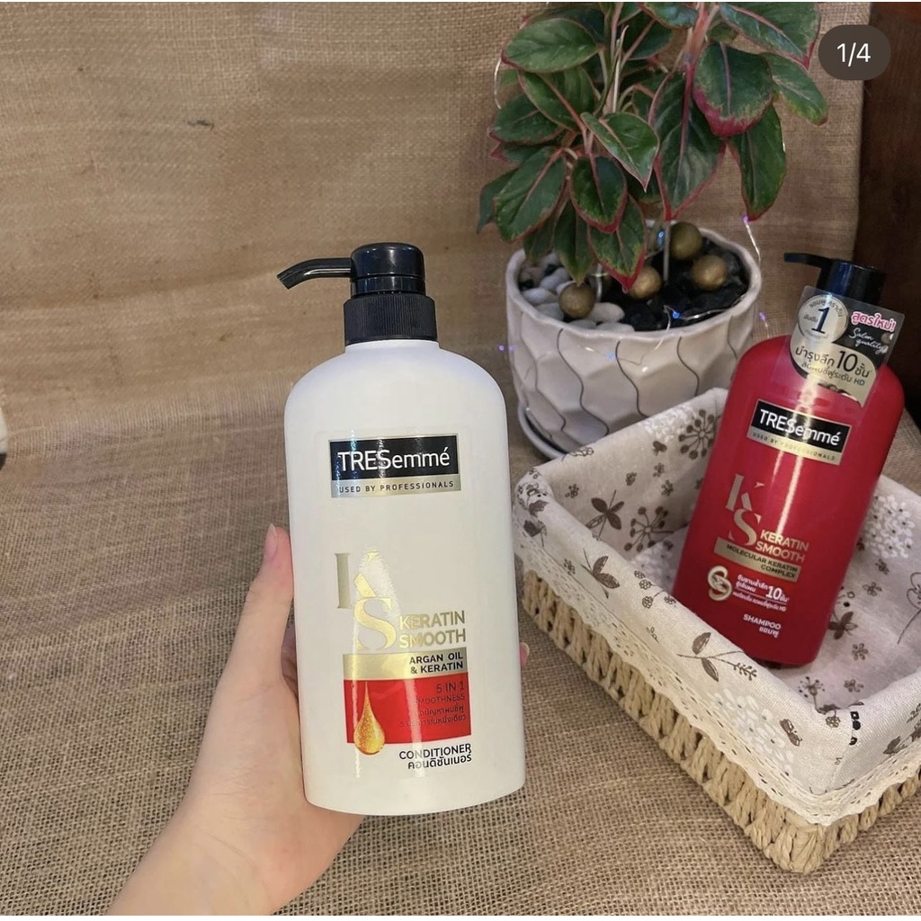 COMBO Gội & Xả TRESemme KERATIN SMOOTH Thailand 400ml