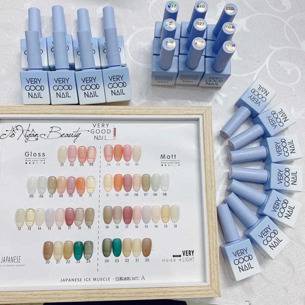 Sơn lẻ chai set sơn Thạch Very Good 24 màu siêu mướt cam kết chính hãng N.P Nails