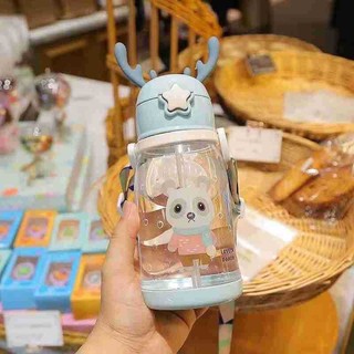 【Bán sỉ】Bình nước có sừng hươu -500ml【 T4 P27 A0 】