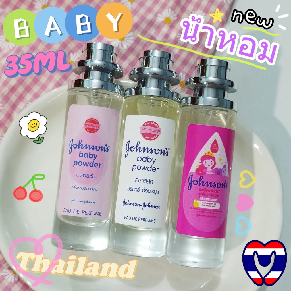 Nước hoa Johnson Baby, Nước hoa Thái Lan em bé mùi phân 35ml bodymist nội địa Thái