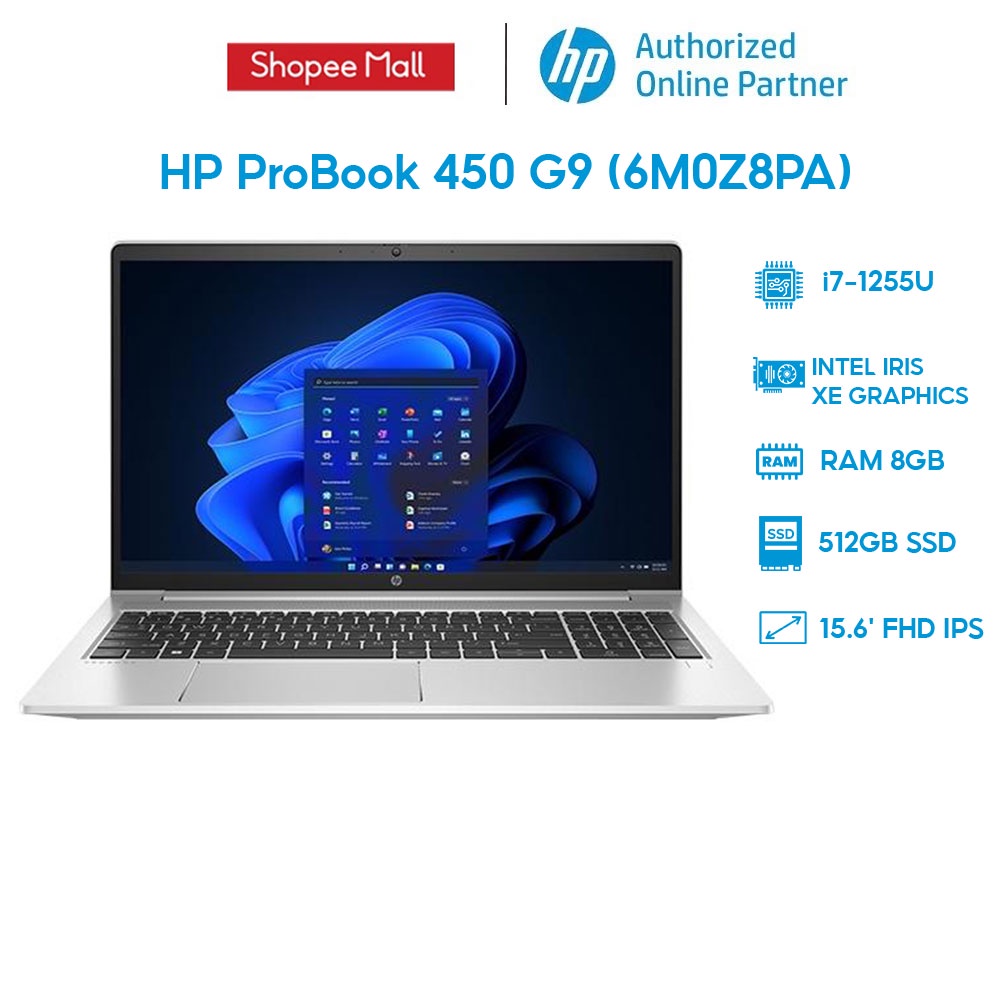 Laptop HP ProBook 450 G9 6M0Z8PA i7-1255U | 8GB | 512GB | 15.6' FHD | Win 11