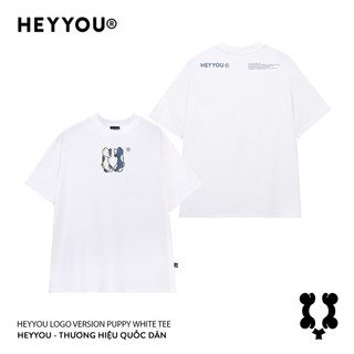 Áo thun Heyyou! Logo Version Puppy White