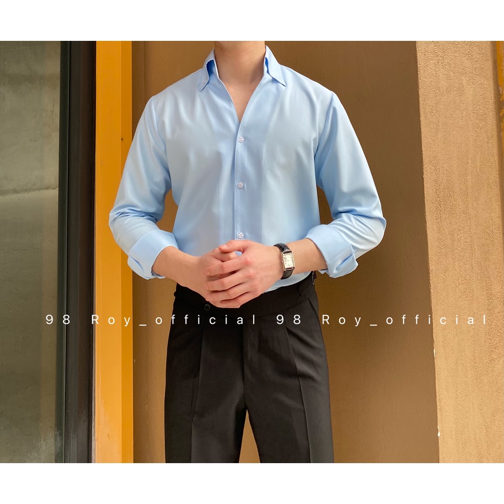 Áo sơ mi nam cổ nhạn mẫu thế kế mới 98.Roy