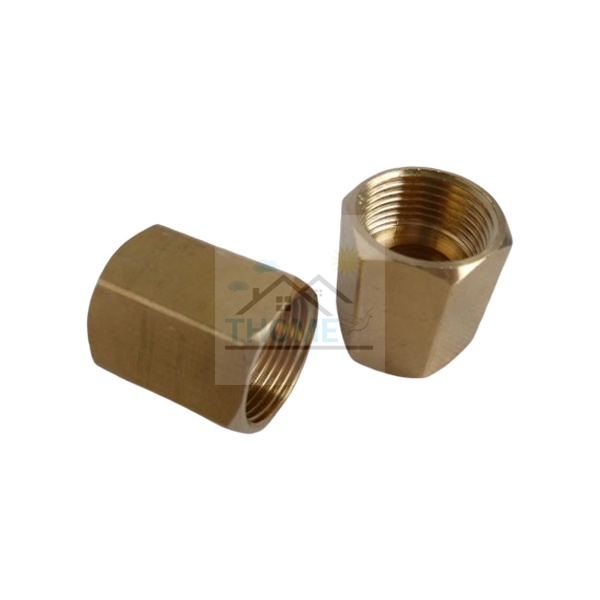 Nối 2 đầu ren trong INOX, Đồng thau - Ren 21 27