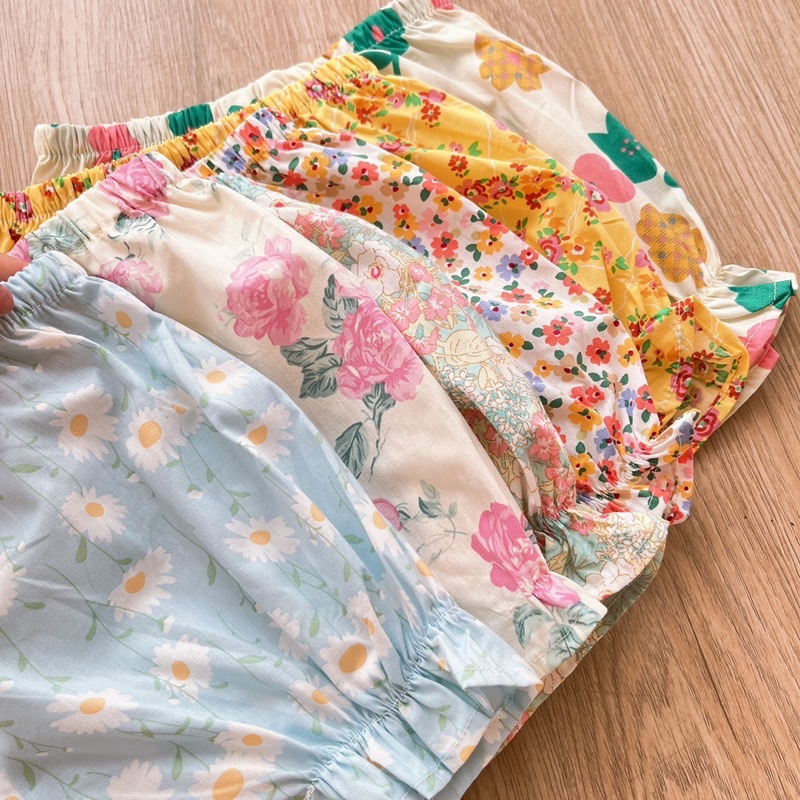 XẢ KHO LẺ SIZE  quần đùi cotton bé gái, mặc hè cực mát, đủ size 8-26kg