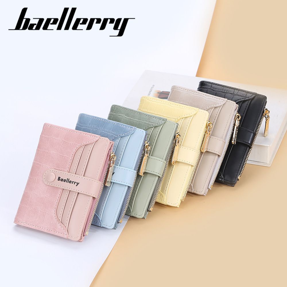 ví tiền nữ bóp đựng tiền túi mini đựng tiền bóp đựng tiền nữ bóp nữ Ví ngắn của phụ nữ Phiên bản Hàn Quốc của Stone Mẫu thời trang khóa khóa kéo đa năng