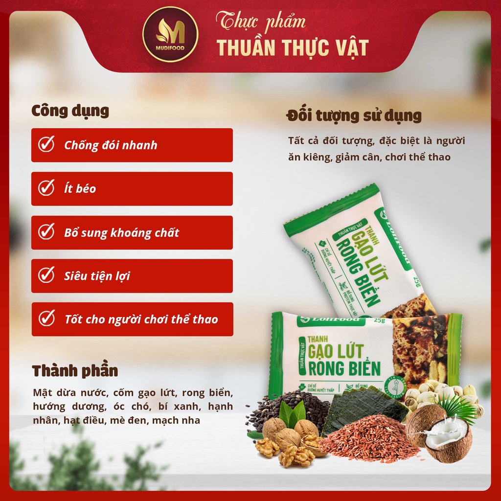 Thanh Gạo Lứt Rong Biển Lolifood