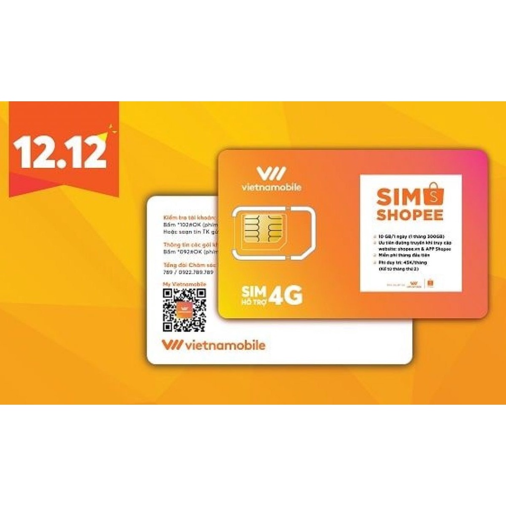 Combo 50 Sim 4G Shopee - Miễn Phí Tháng Đầu