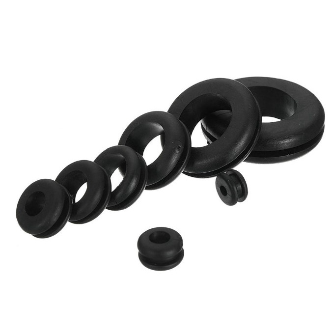 Bộ 05 vòng đệm cao su bảo vệ dây điện - Size lổ: 25,4mm, 22,2mm, 15,87mm, 12,7mm, 11,11mm, 9,5mm, 7,9mm, 6,35mm
