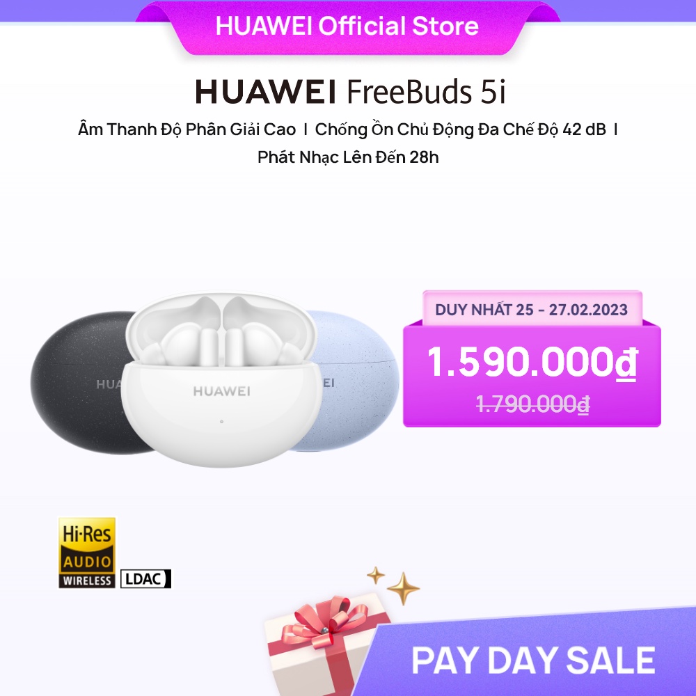 Tai Nghe Không Dây Huawei FreeBuds 5i | Âm thanh độ phân giải cao