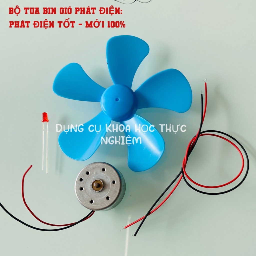 Bộ KIT tuabin gió phát điện sáng đèn led dùng cho học tập DIY stem - CBGD2