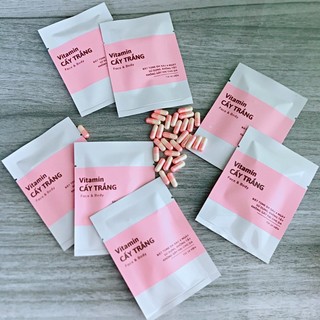 100 viên vitamin kích trắng nhanh gấp 4-5 lần dùng cho face và body không tẩy da không bắt nắng