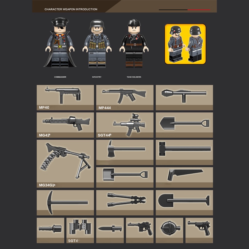 Đồ chơi Lắp ráp xe tăng Đức thế chiến II, Quanguan 100100 Pz.KPFW II AUSF L Luchs Tank, Xếp hình thông minh