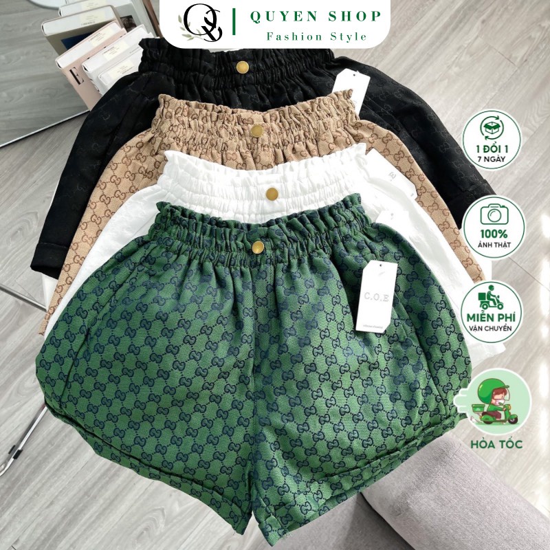 Quần Short Đùi GC Có Túi Cạp Chun Lưng Cao_QS Quyen Shop