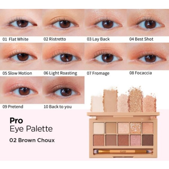Bảng Phấn Mắt 10 Màu CLIO Pro Eye Palette 0.6G*10