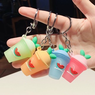 Móc khoá trà sữa kèm dây móc giá sỉ