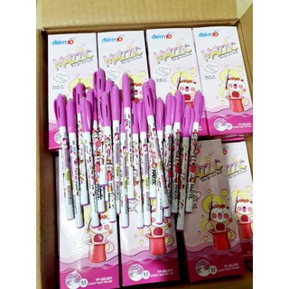 Hộp bút mực xoá được bút mực tẩy được cho học sinh lớp 1 - bút gel mazzic điểm 10 tẩy được tp-gele01