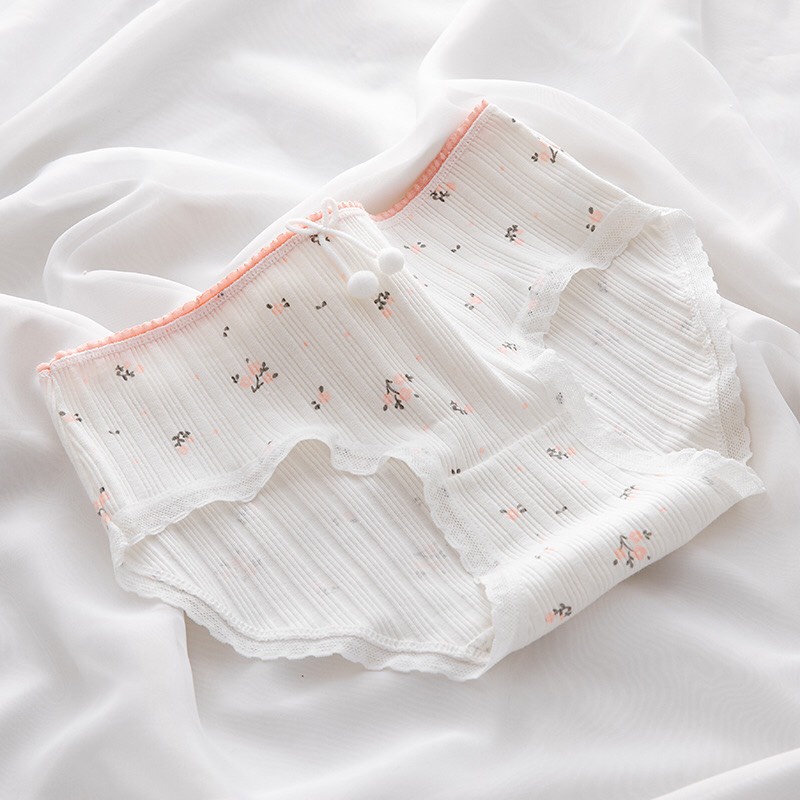 [HS06 Hàng mới] Quần lót nữ cao cấp, quần lót cho bé gái size đại cotton ren hồng điệu đà 35-60kg Maruka Fashion