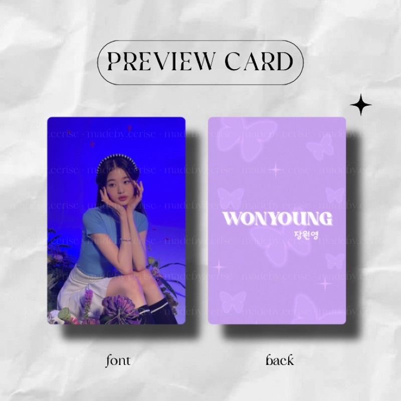 Jang Wonyoung IVE photocard - Thẻ ảnh Jang Wonyoung IVE chất lượng cao