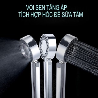 Đầu vòi hoa sen tăng áp 2 mặt phun sương