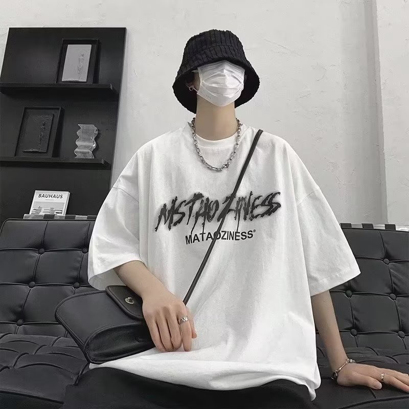 Áo Thun Nam Cổ Tròn In Chữ Size M-3XL