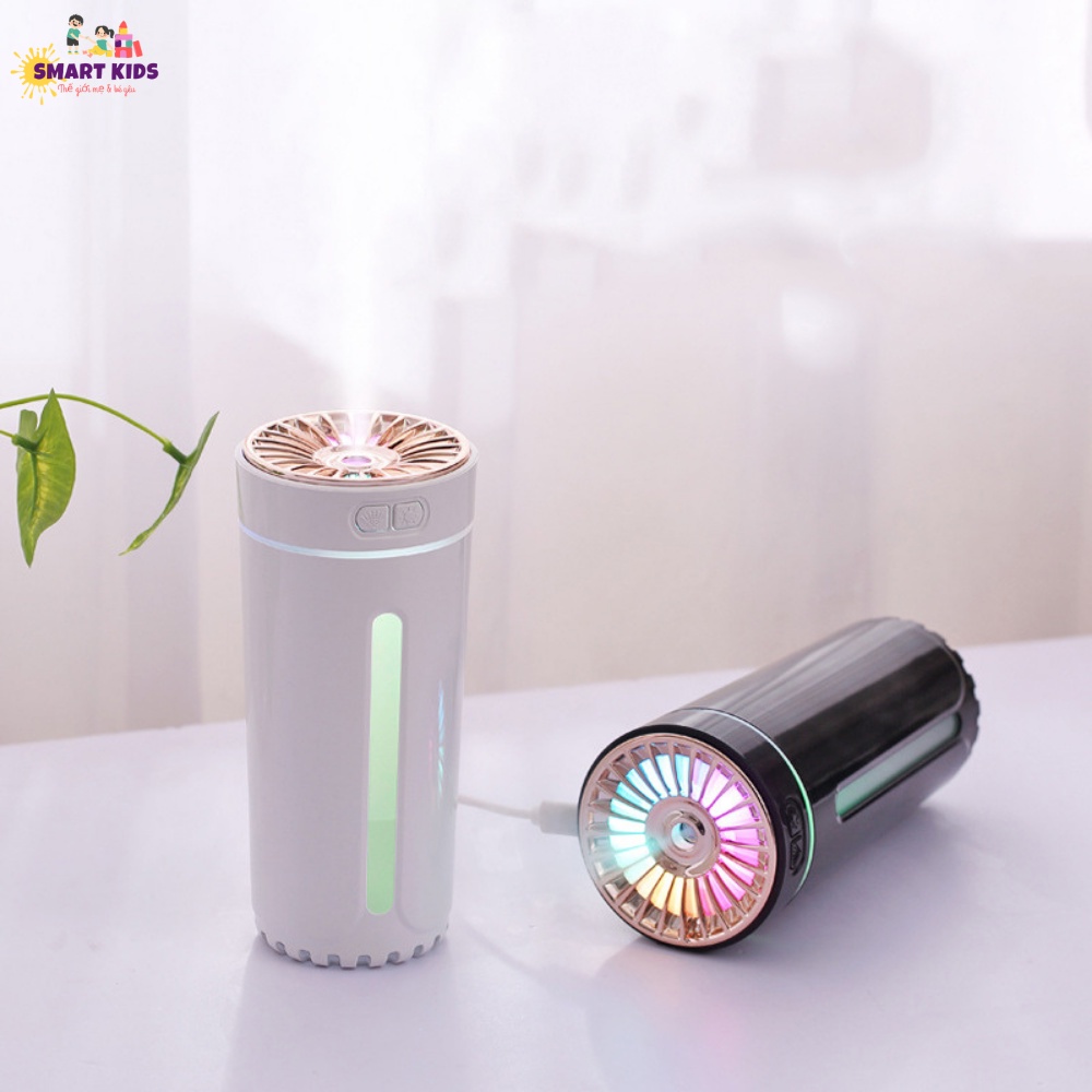 Máy Khuếch Tán Tinh Dầu Ô Tô Đẹp Sang Trọng, Đèn LED 7 Màu 2 Chế Độ + Tặng Kèm Tinh Dầu Thiên Nhiên Smartkids