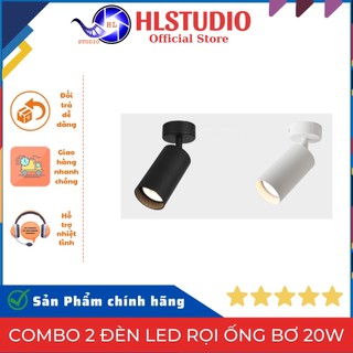 Combo 2 đèn LED Rọi Ống Bơ 20W ốp trần, tường, đèn soi tranh, đèn trang trí HL Lighting
