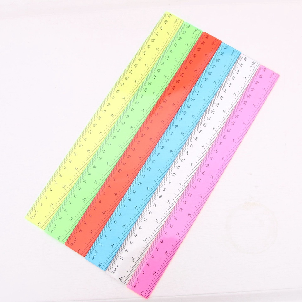 Thước Kẻ Nhựa Dẻo Nhiều Màu Sắc 15cm & 30cm