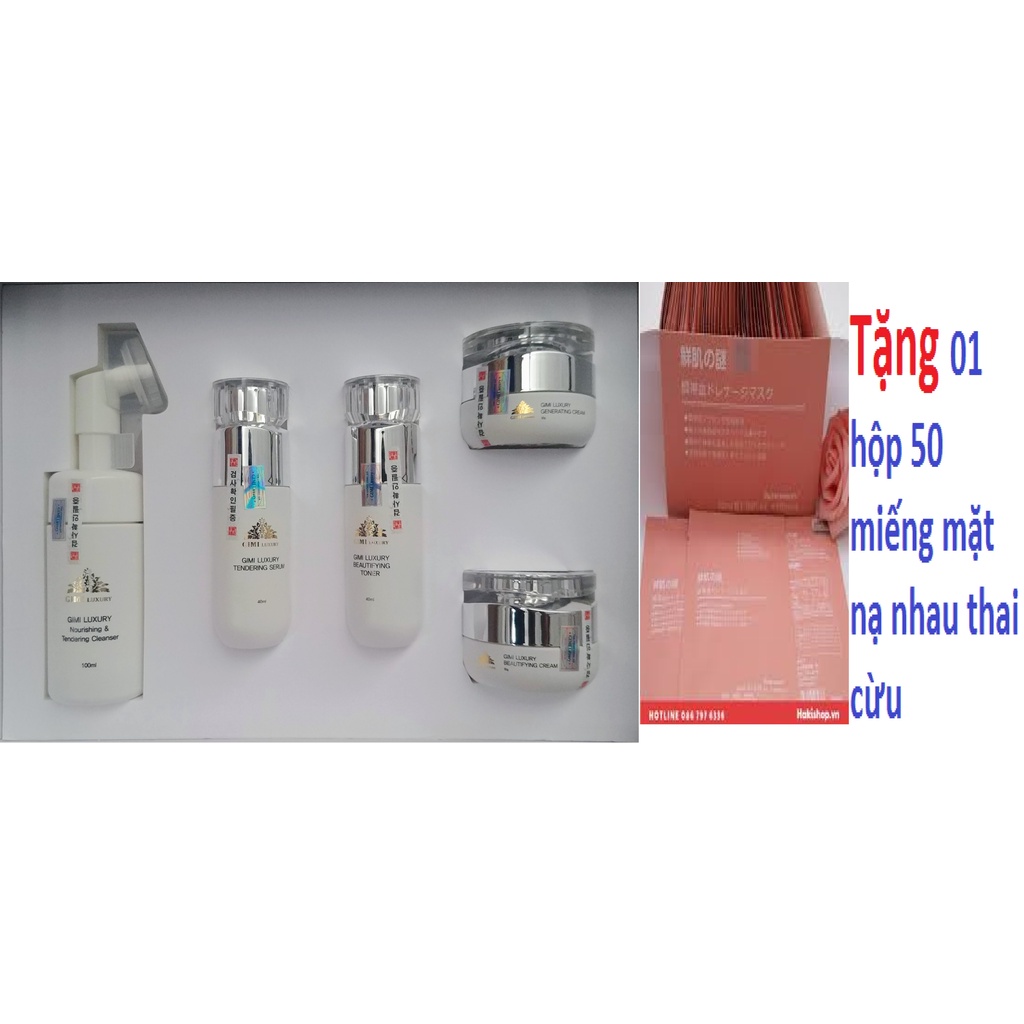 Bộ Kem Nám GiMi Luxury ngừa nám, tàn nhang cho da tươi sáng đều mầu Chính Hãng Mẫu Mới Hàn Quốc(tặng 50 miếng mặt nạ)