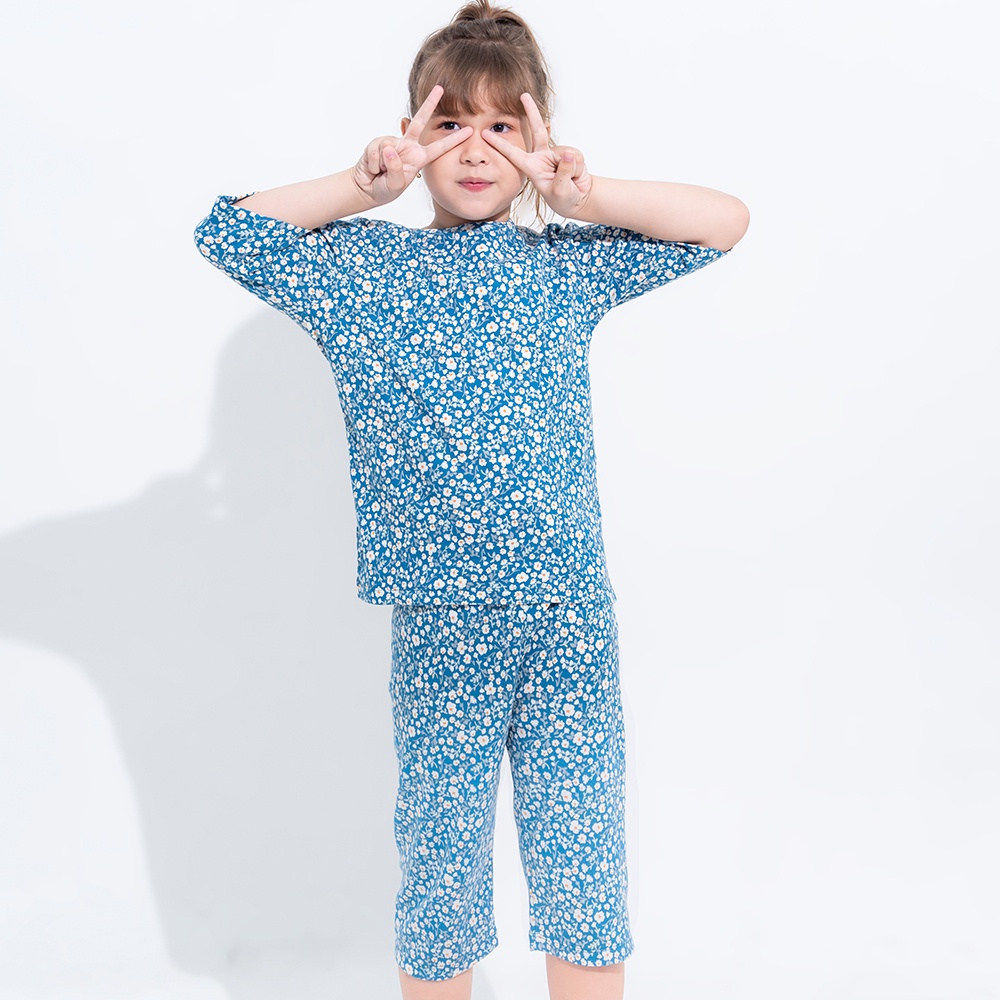 Bộ Đồ Thun Lửng Bé Gái Vincy Thoáng Mát KTL015W11