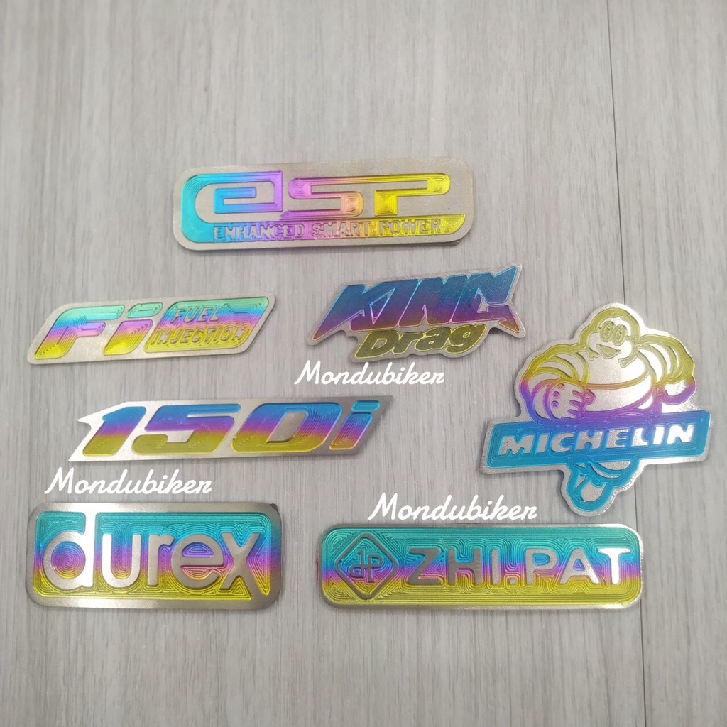 Tem titan logo stickers Durex, Zhipat, Proti, ESP, Fi, 150i, Racing Boy, HRC Honda racing, OHLINS,ESP,YSS