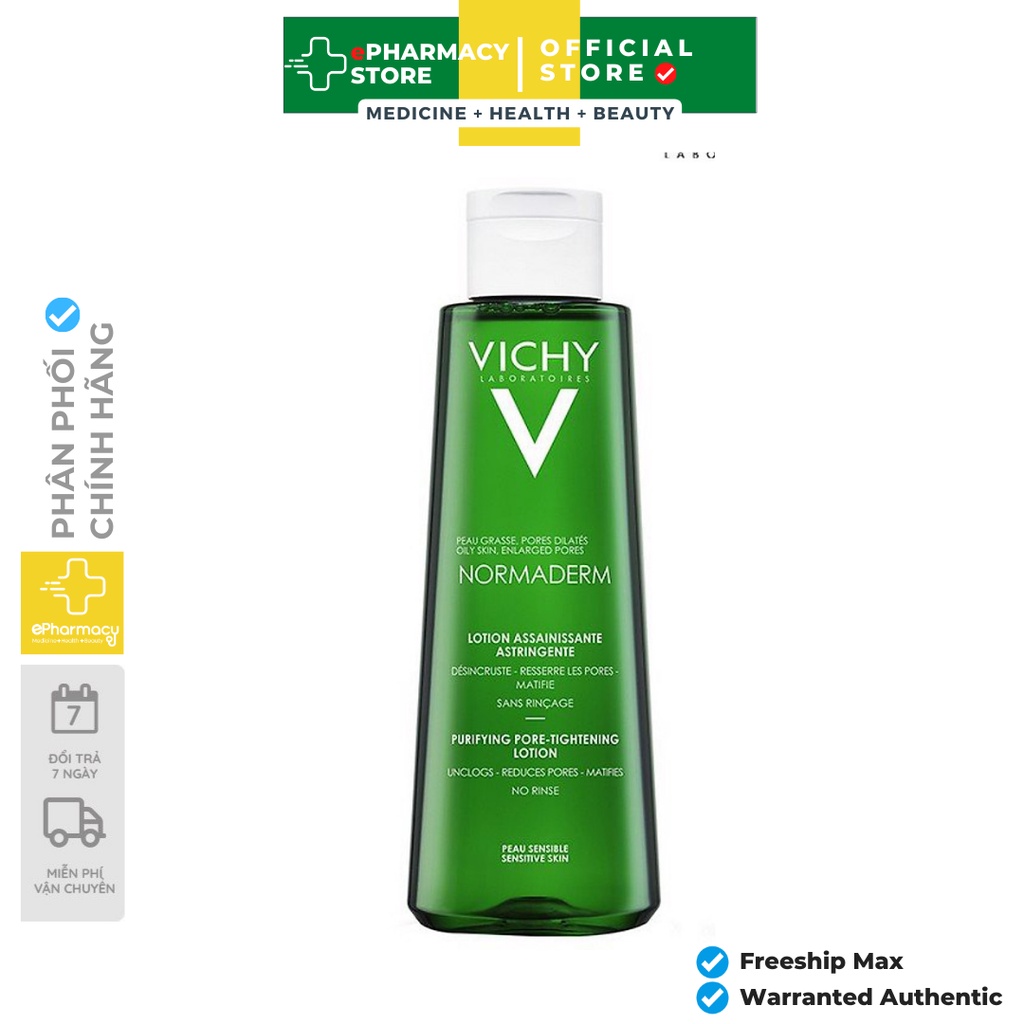 Toner Vichy Normaderm Purifying Pore Tightening Lotion - Nước cân bằng da dầu mụn 200ml