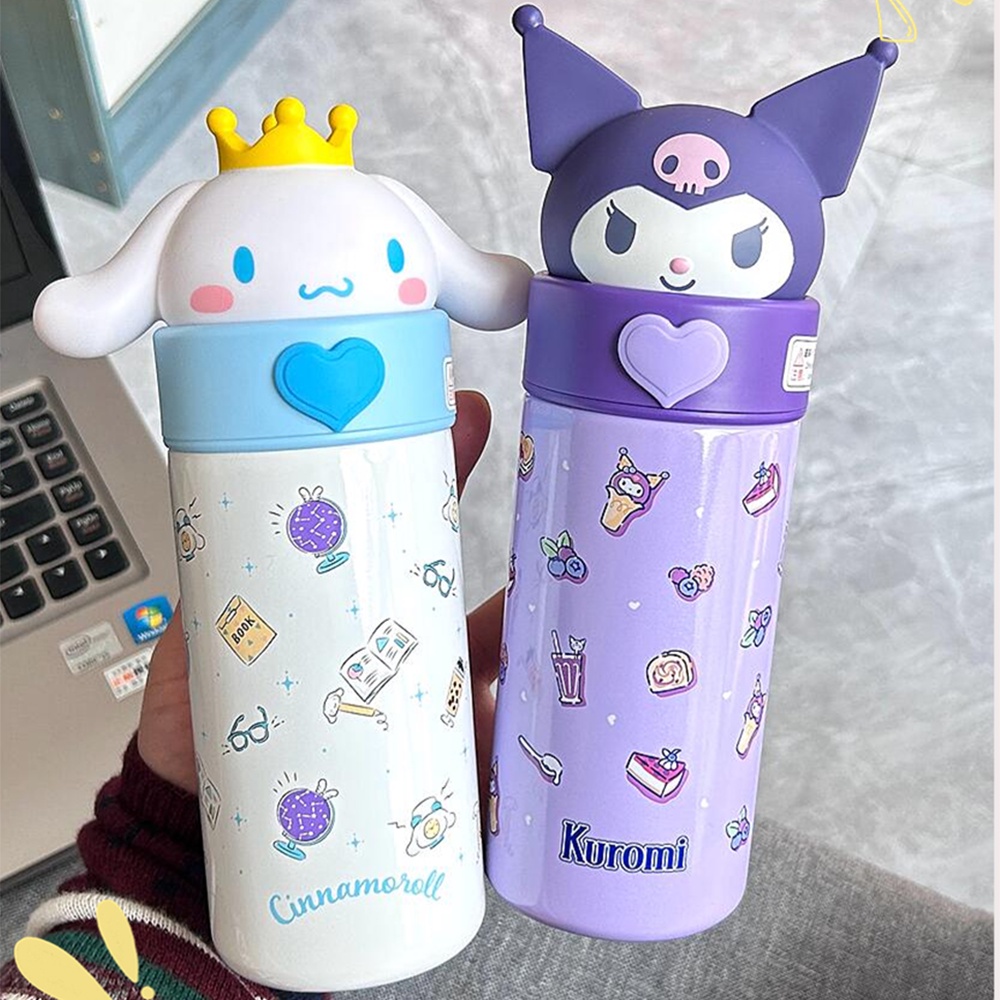 Bình giữ nhiệt SANRIRO 350ml, Bình nước hình linh thú đáng yêu - BN55