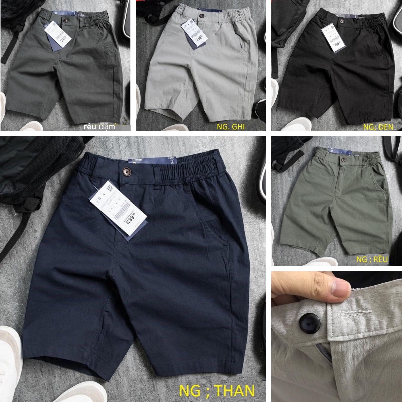 Quần ngố đũi nam 5 màu siêu mát, Quần short nam cạp chun thoải mái vận động đi biển đi chơi | BigBuy360 - bigbuy360.vn