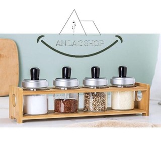 Lọ thủy tinh đựng gia vị kèm muỗng shop an lac