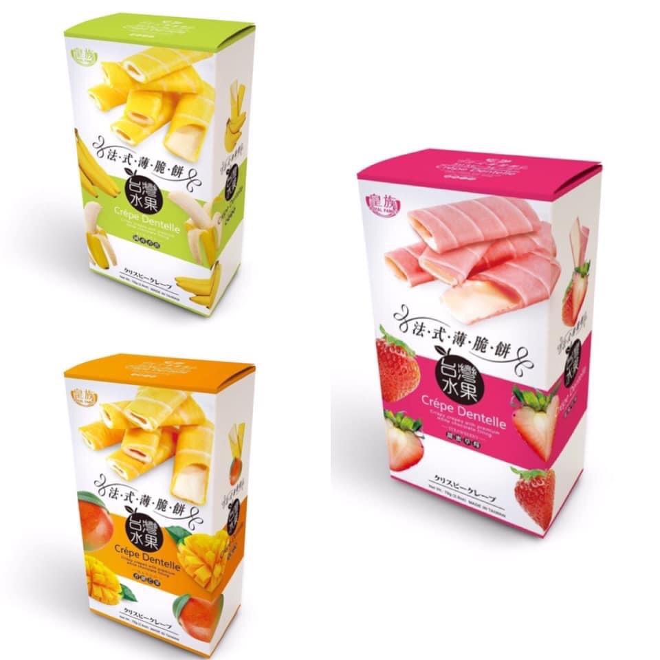 ( Đủ vị - DATE MỚI ) Bánh Crepe Dentelle 𝐑𝐨𝐲𝐚𝐥 𝐅𝐚𝐦𝐢𝐥𝐲 Đài Loan đủ vị 78g - Vị Chuối / Dâu/ Xoài 78g