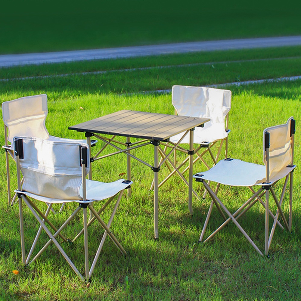Bộ Bàn Ghế dã ngoại xếp gọn, picnic ,du lịch ,bằng hợp kim nhôm nhẹ, chắc chắn, độ bền cao su hướng mới