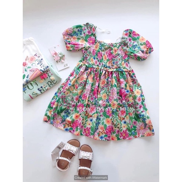 VÁY HOA BÉ GÁI H&M UK