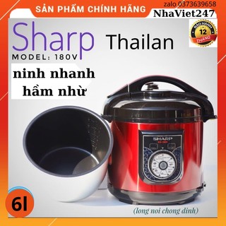 Nồi Áp Suất Điện Shapp KS-226-228-180-6L-nồi hầm ,ninh ,nấu cơm đa năng hàng chính hãng bảo hành 12 tháng