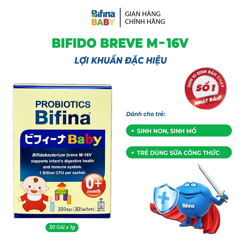 Men vi sinh Bifina Baby - Hộp 30 gói - Hỗ trợ cho bé ăn ngon, tăng cường hấp thu